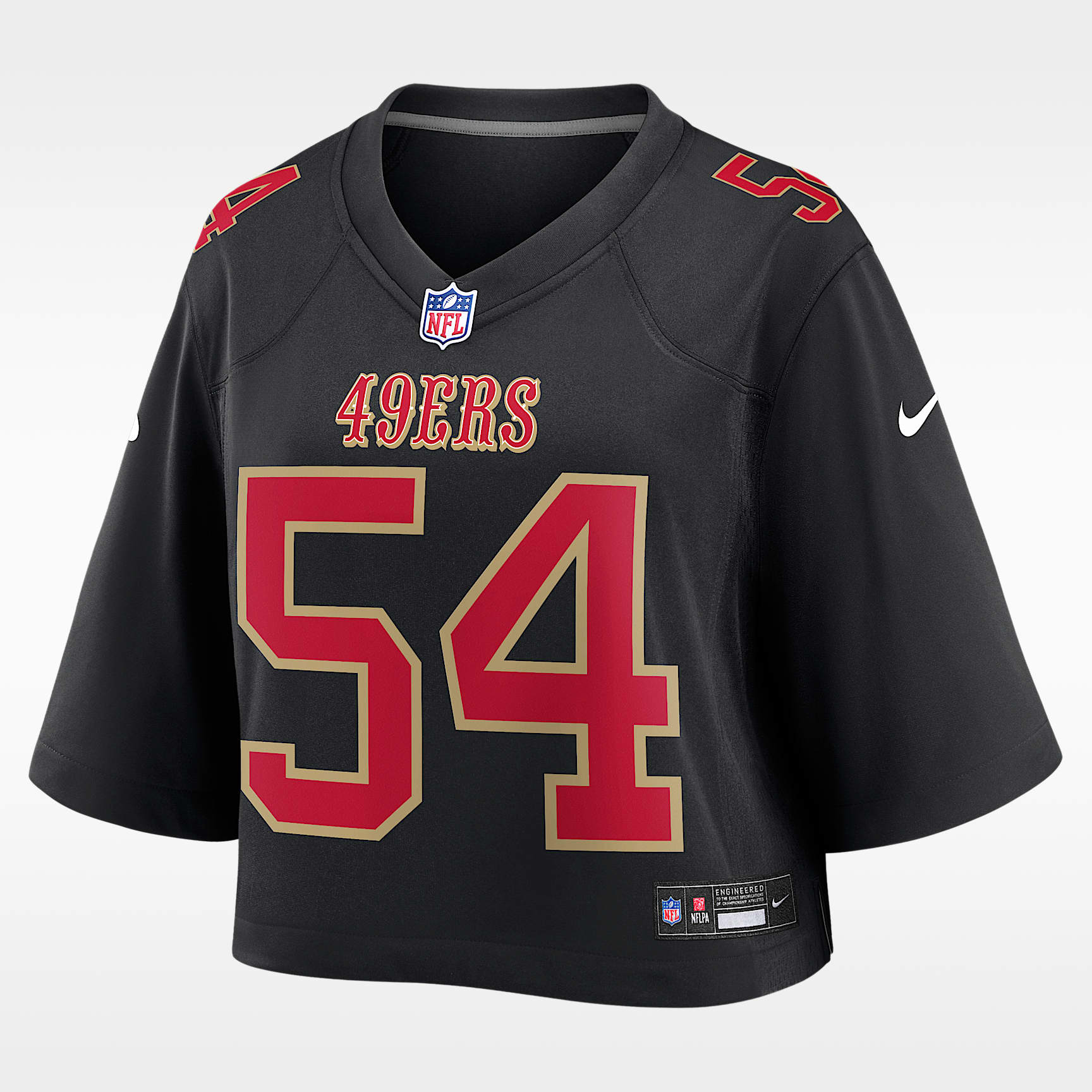 NFL 49ers ジョージ・キトル NIKE レプリカジャージ【MD】 Fred Warner San Francisco 49ers Women's Nike NFL Cropped Tundra